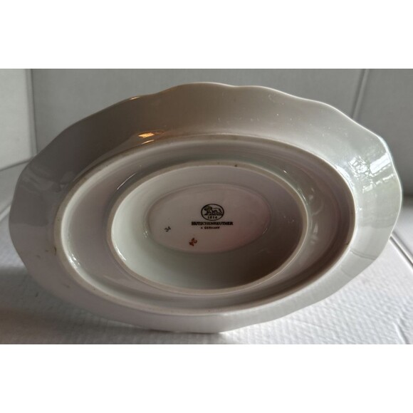 Hutschenreuther Mirabell #7658 Bavarian Porcelain Gravy Boat Floral Germany VTG - Picture 4 of 6